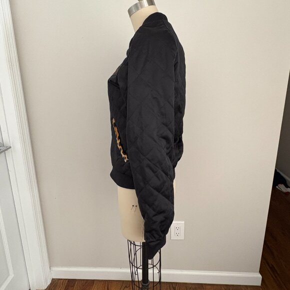 Reversible Black and Animal Print Women's Jacket Size Small - Picture 2 of 9